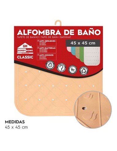 ALFOMBRA DE BAÑO 45x45 CM BEIGE