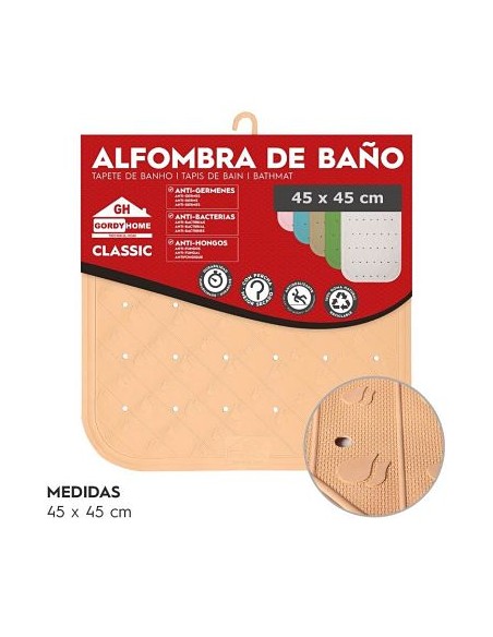 ALFOMBRA DE BAÑO 45x45 CM BEIGE