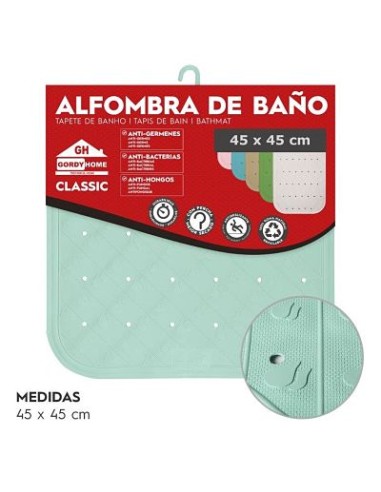 ALFOMBRA DE BAÑO 45x45 CM VERDE