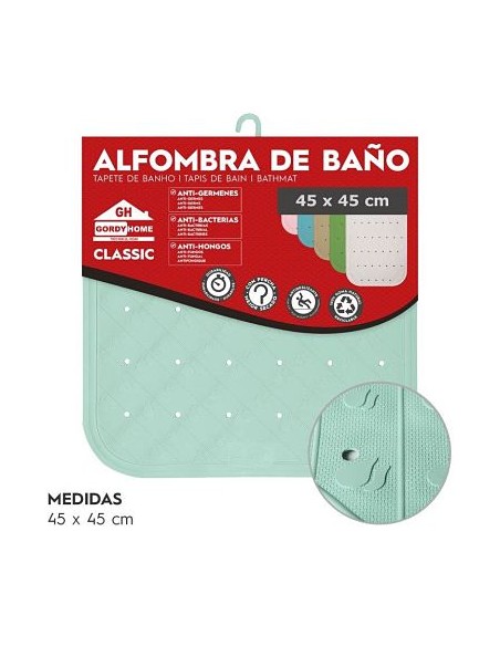 ALFOMBRA DE BAÑO 45x45 CM VERDE