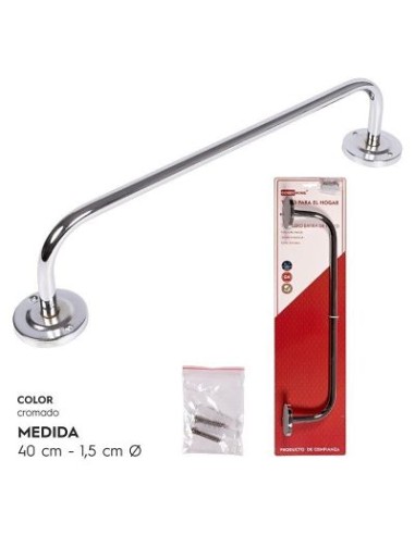 TOALLERO BARRA DE PARED CROMADA