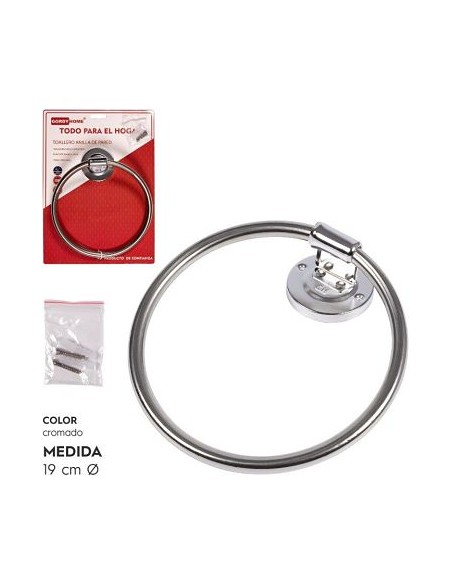 TOALLERO ANILLA DE PARED CROMADA