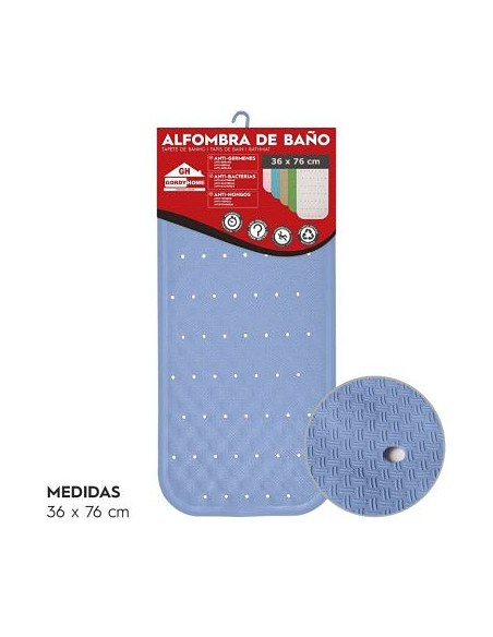 ALFOMBRA DE BAÑO 36x76 CM AZUL REFLEX