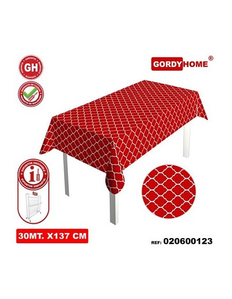 MANTEL HULE 1,37x30 M  RED ROJA