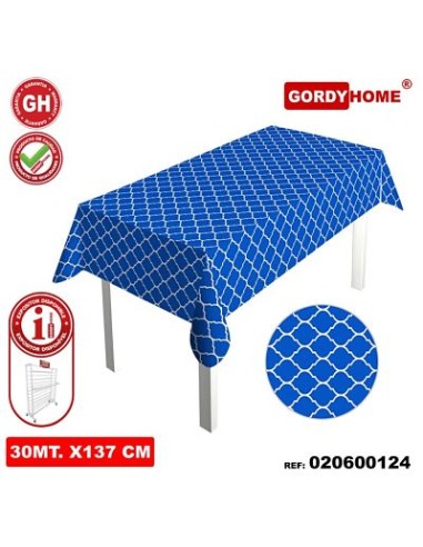 MANTEL HULE 1,37x30 M  RED AZUL