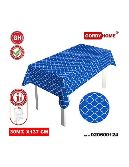 MANTEL HULE 1,37x30 M  RED AZUL