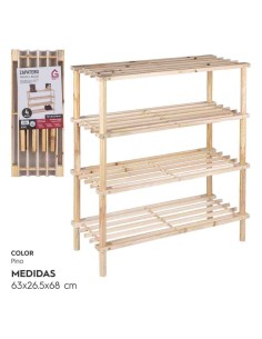 ZAPATERO 4 PISOS MADERA