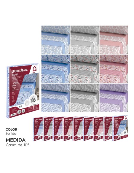 SABANA ESTAMPADA 3 PCS L1 105 CM