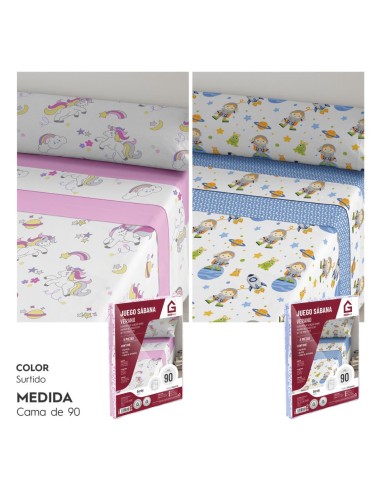 SÁBANA INFANTIL 3 PCS 90 CM