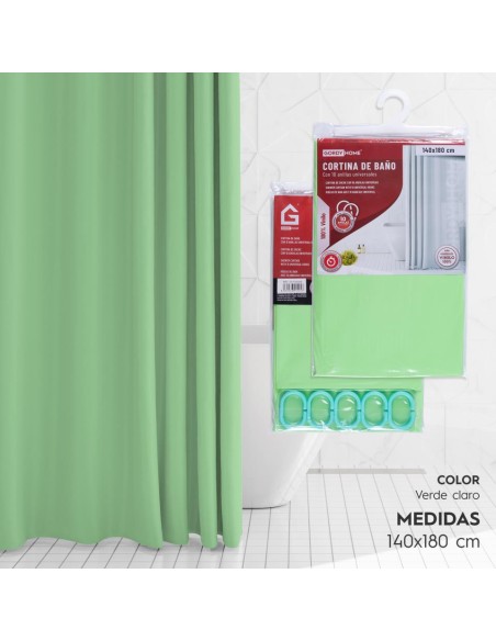CORTINA DE BAÑO 1,40x1,80 VERDE