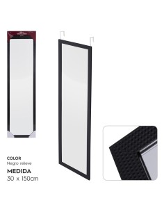 ESPEJO PUERTA 30X150CM NEGRO RELIEVE