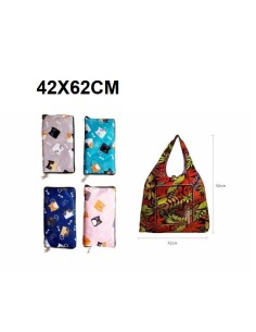 BOLSA DE COMPRA 42X62CM SURT. MOD. GATO