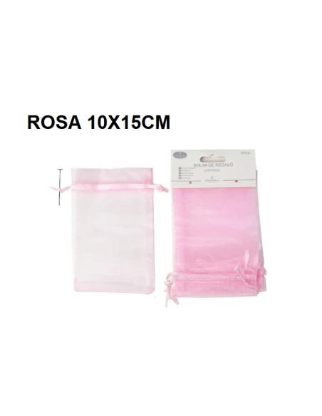 BOLSA DE REGALO 5PCS 10X15CM ROSA 10X15CM
