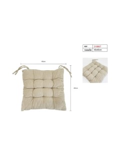 COJIN PARA SILLA 40X40CM BEIGE