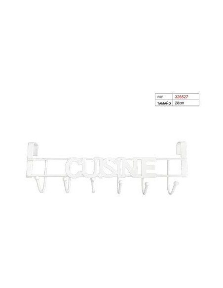 PERCHA PUERTA C/6 GANCHOS METAL