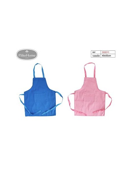 DELANTAL NINO 40X50CM 2COL.