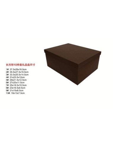 SET 10 CAJAS REGALO 37.5X29X16.5CM MARRON ???