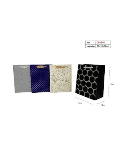 BOLSA PARA REGALO 23X18X12CM 4MOD.