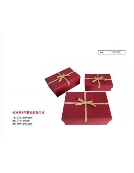SET 3 CAJAS REGALO 23X16X9.5CM