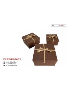 SET 3 CAJAS REGALO 16.9x16.9X9.5CM