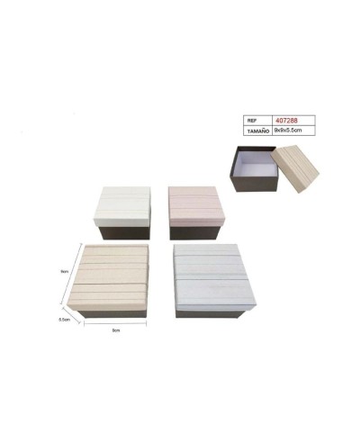 CAJA DE REGALO 9X9X5.5CM 4COL. (407288)