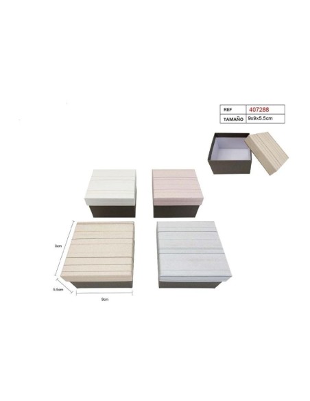 CAJA DE REGALO 9X9X5.5CM 4COL. (407288)