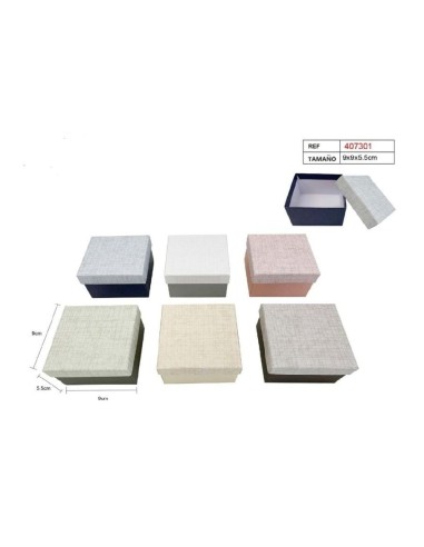 CAJA DE REGALO 9X9X5.5CM 6COL.