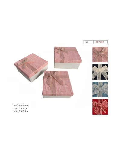 SET 3 CAJAS REGALO 19.5*19.5*9.5CM