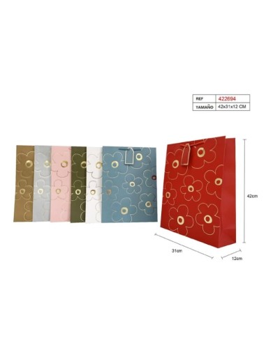 BOLSA DE REGALO 31X42X12CM SURT.COL.