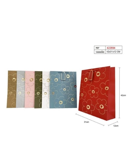 BOLSA DE REGALO 31X42X12CM SURT.COL.