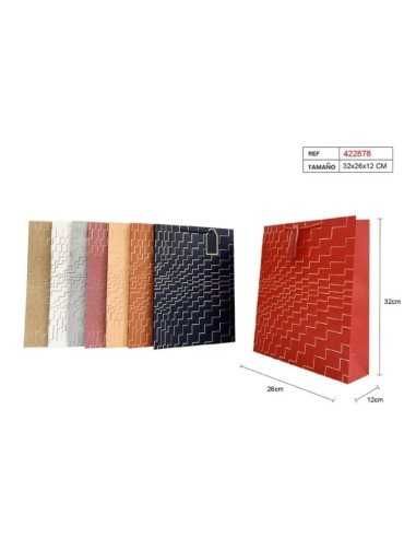 BOLSA DE REGALO 26X32X12CM SURT.COL.