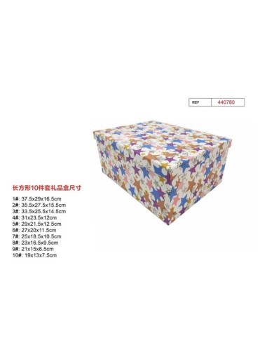 SET 10 CAJAS DE REGALO 37.5X29X16.5CM