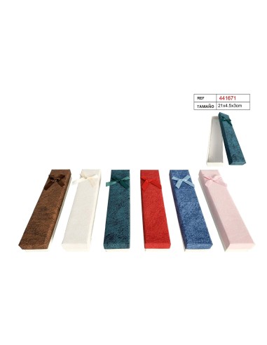 CAJA DE REGALO 21X4.5X3CM 6COL.