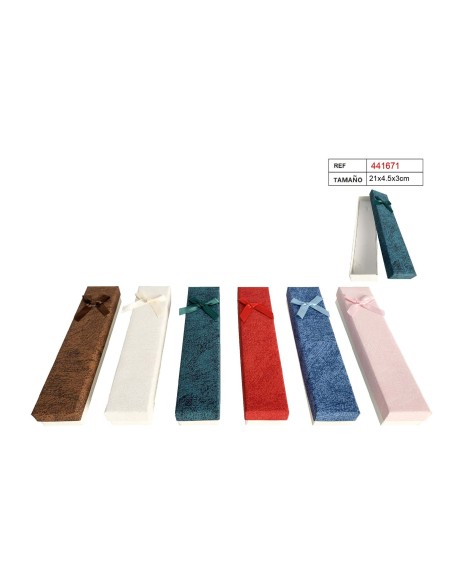 CAJA DE REGALO 21X4.5X3CM 6COL.