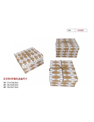 SET 3 CAJAS DE REGALO 17X17X9.5CM
