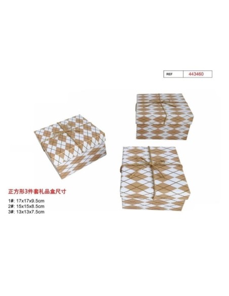 SET 3 CAJAS DE REGALO 17X17X9.5CM
