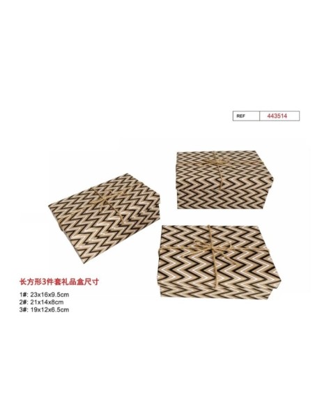 SET 3 CAJAS DE REGALO 23X16X9.5CM (443514)