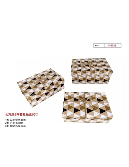 SET 3 CAJAS DE REGALO 23X16X9.5CM (443538)