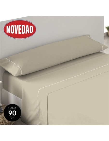 SABANAS 90CM BEIGE 50% ALGODÓN "LISA"