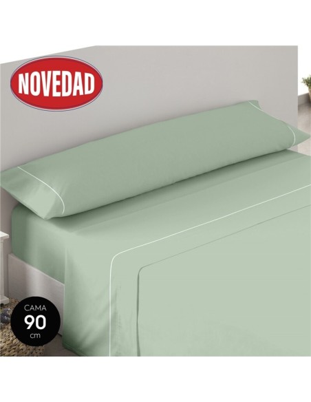 SABANAS 90CM VERDE AGUA 50% ALGODÓN "LISA"