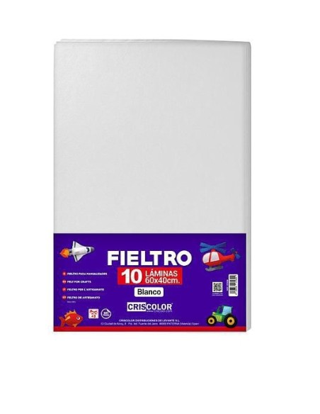 FIELTRO 40X60CM  BLANCO 10UDS.