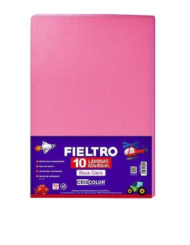 FIELTRO 40X60CM  ROSA CLARO 10UDS.