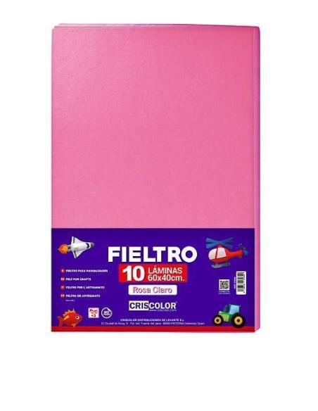 FIELTRO 40X60CM  ROSA CLARO 10UDS.