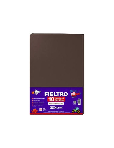 FIELTRO MARRON OSCURO 60X40