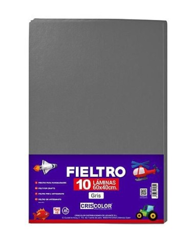 FIELTRO 40X60CM  GRIS 10UDS.