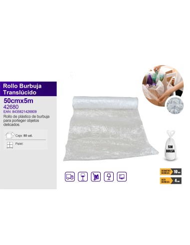BURBUJA 50CMX5M SIN BOLSA