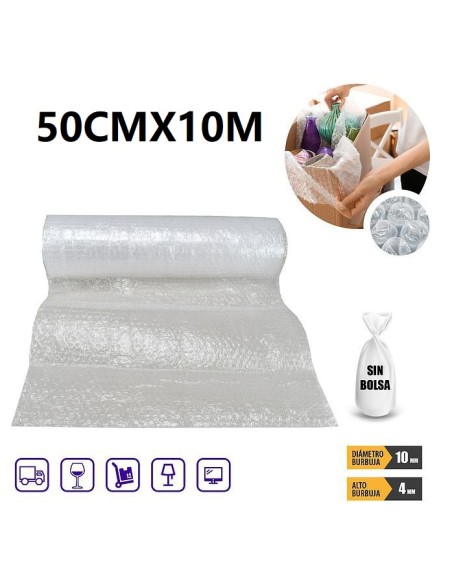 BURBUJA 50CMX10M SIN BOLSA