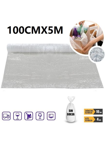 BURBUJA 100CMX5M SIN BOLSA