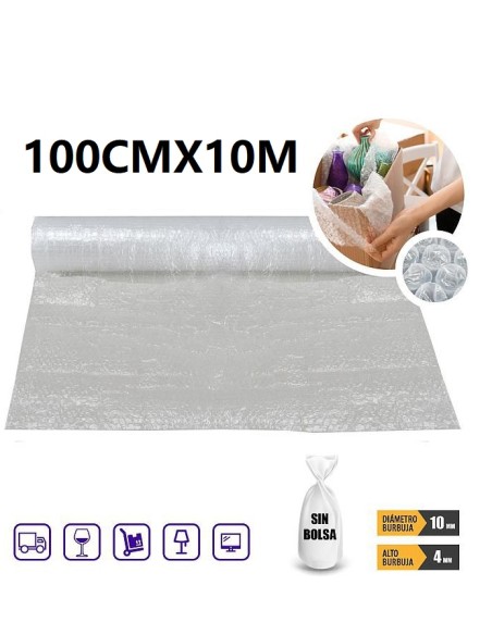 BURBUJA 100CMX10M SIN BOLSA