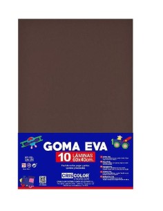 GOMA EVA MARRON OSCURO 40X60CM 10UDS
